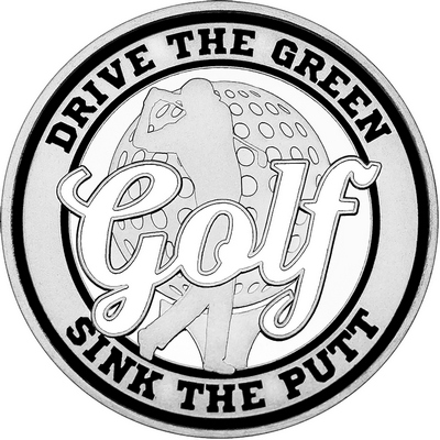 White "Golf" with Black Outer Circular Borders